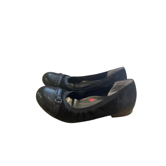 Ros Hommerson Rosita Womens Ballet Flat 8M Black Leather Comfort Shoes
